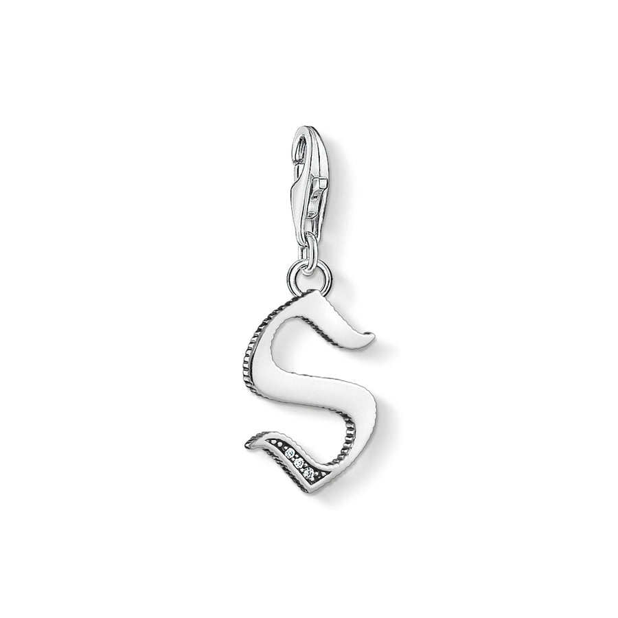 Pendentif Charm lettre s argenté