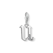 Pendentif Charm lettre u argenté
