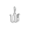 Pendentif Charm lettre w argenté