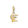 Pendentif Charm lettre e or