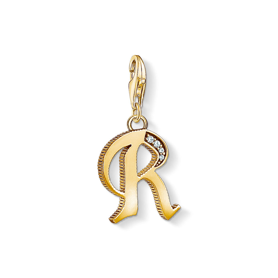 Pendentif Charm lettre r or