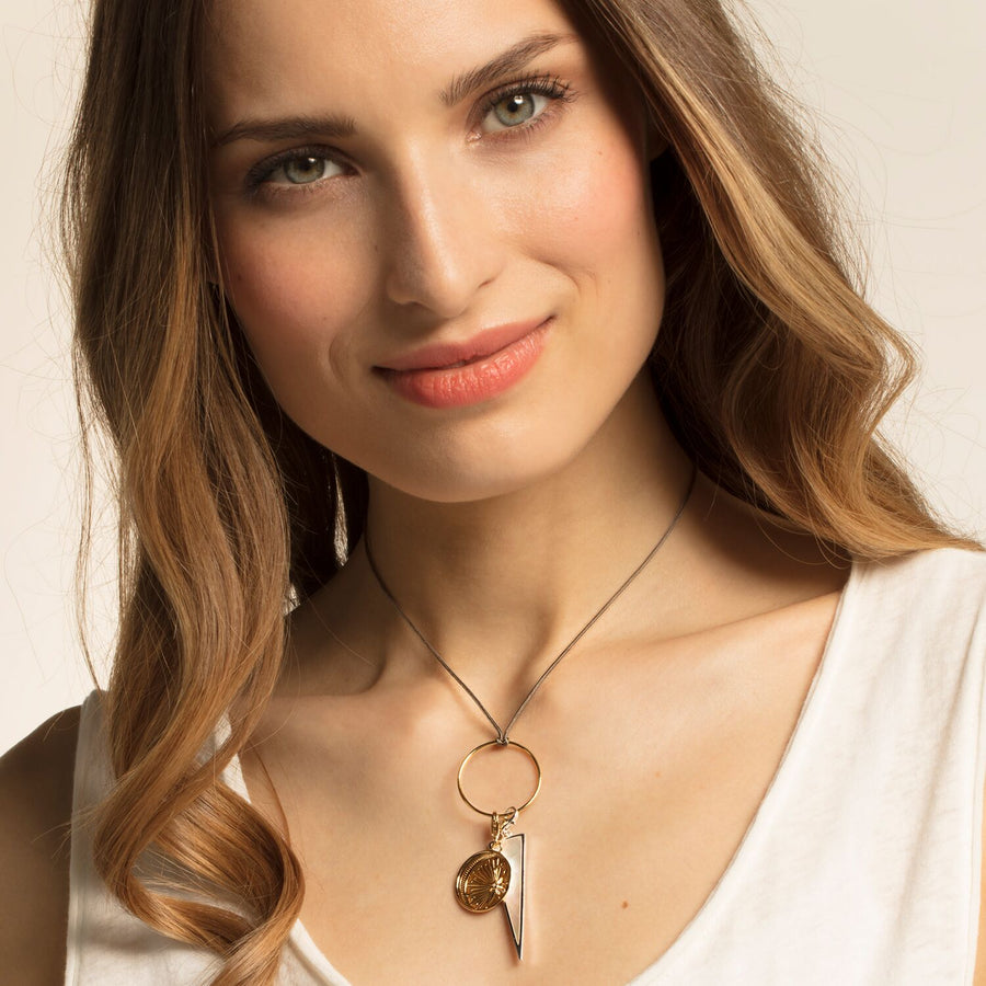 pendentif Charm LUNE avec ÉTOILE vintage