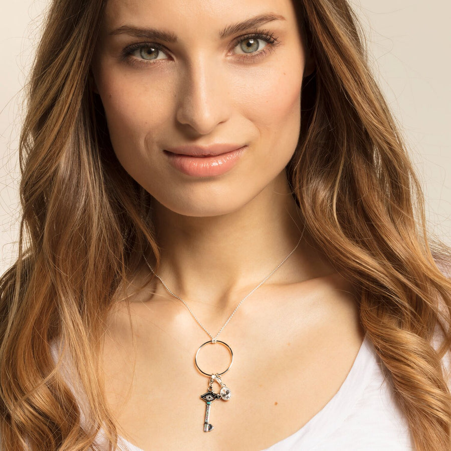 pendentif Charm clé du cœur