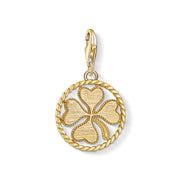 Pendentif Charm médaille trèfle
