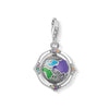 Pendentif Charm vintage globe terrestre multicolore