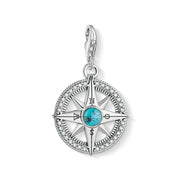 Pendentif Charm boussole turquoise