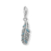 Pendentif Charm plume turquoise
