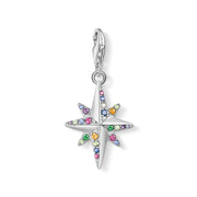 Pendentif Charm étoile colorée argent