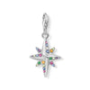 Pendentif Charm étoile colorée argent