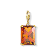 Pendentif Charm grande pierre orange
