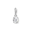 Pendentif Charm pierre blanche ovale