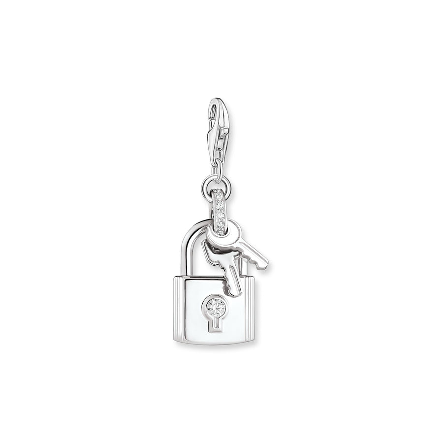 Pendentif Charm cadenas avec clé argent