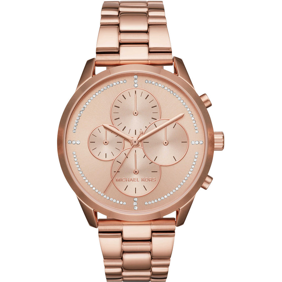 MK Montre Slater à multifonctions or rose
