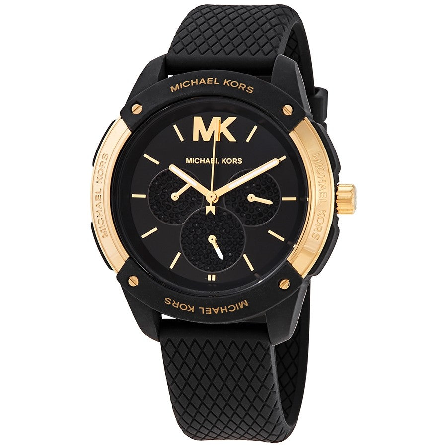 MK Montre Ryder Silicone noir à multifonctions