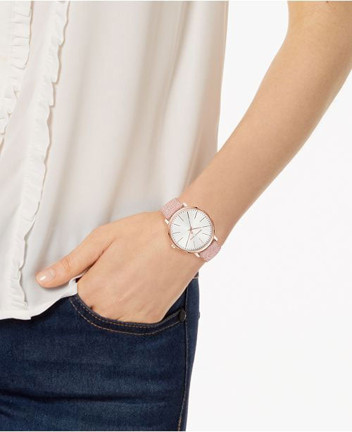 MK Montre Pyper rose scintillante