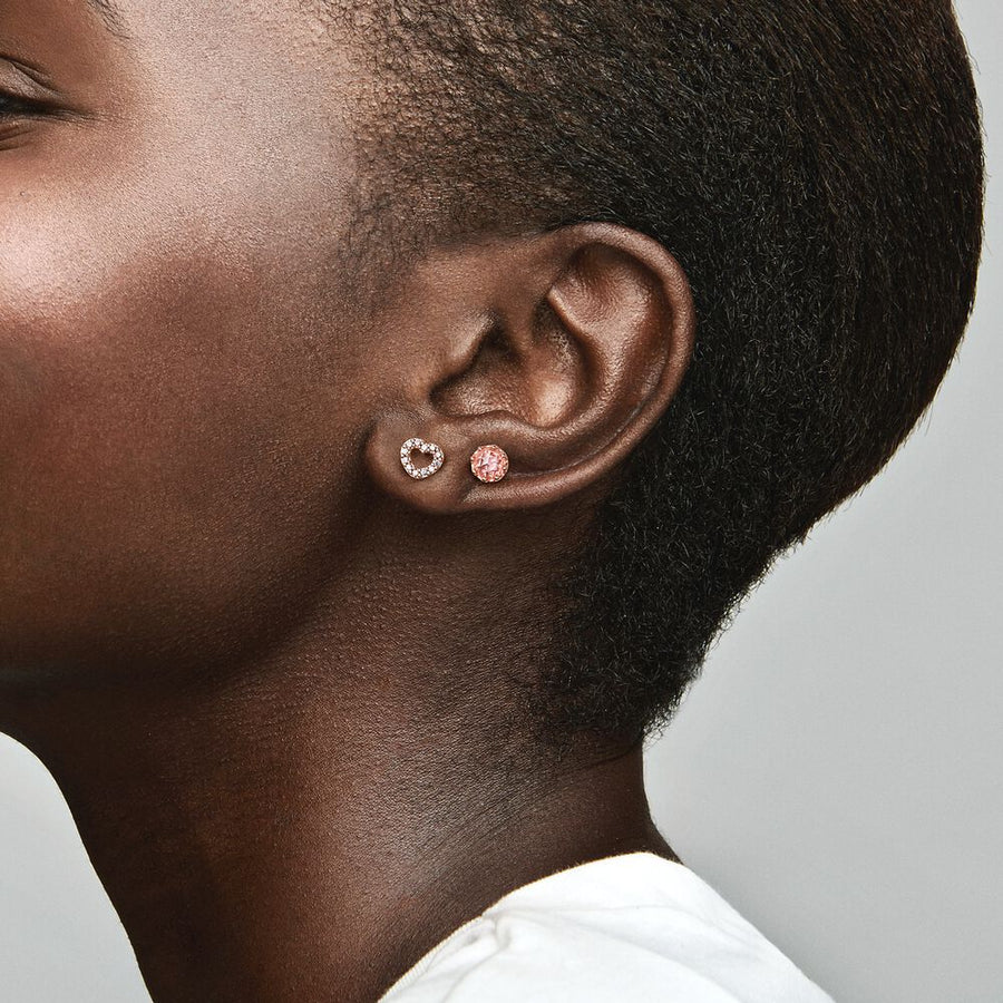 Clous d’oreilles Couronnes roses et scintillants