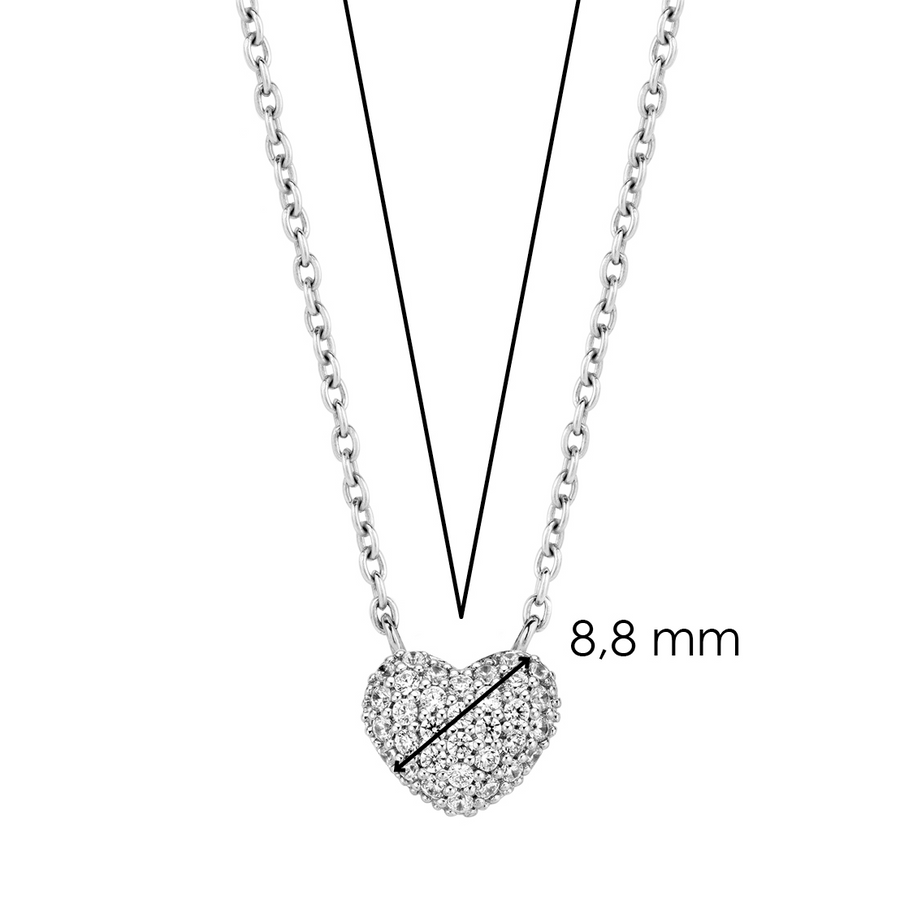TI SENTO Collier Coeur Pavé