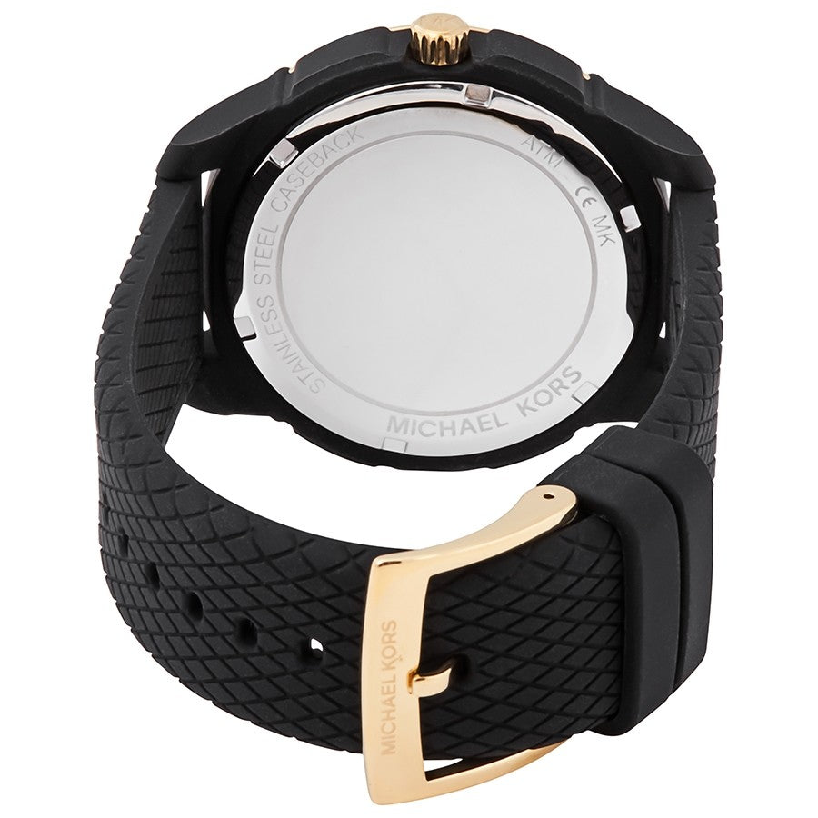 MK Montre Ryder Silicone noir à multifonctions