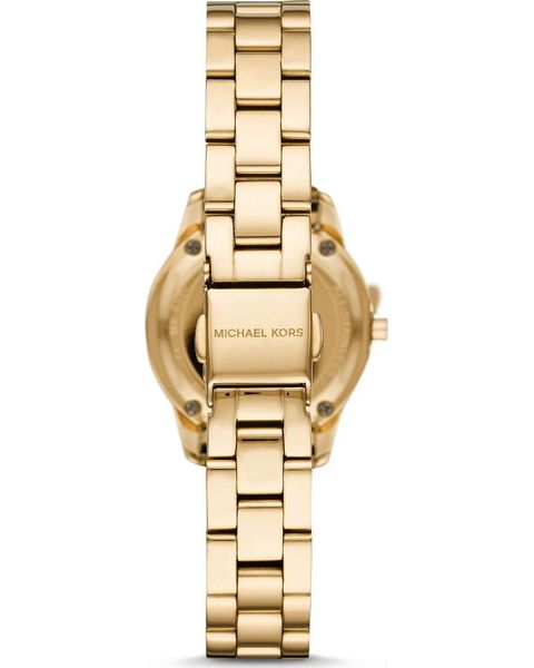 MK Montre Runway acier doré à deux aiguilles