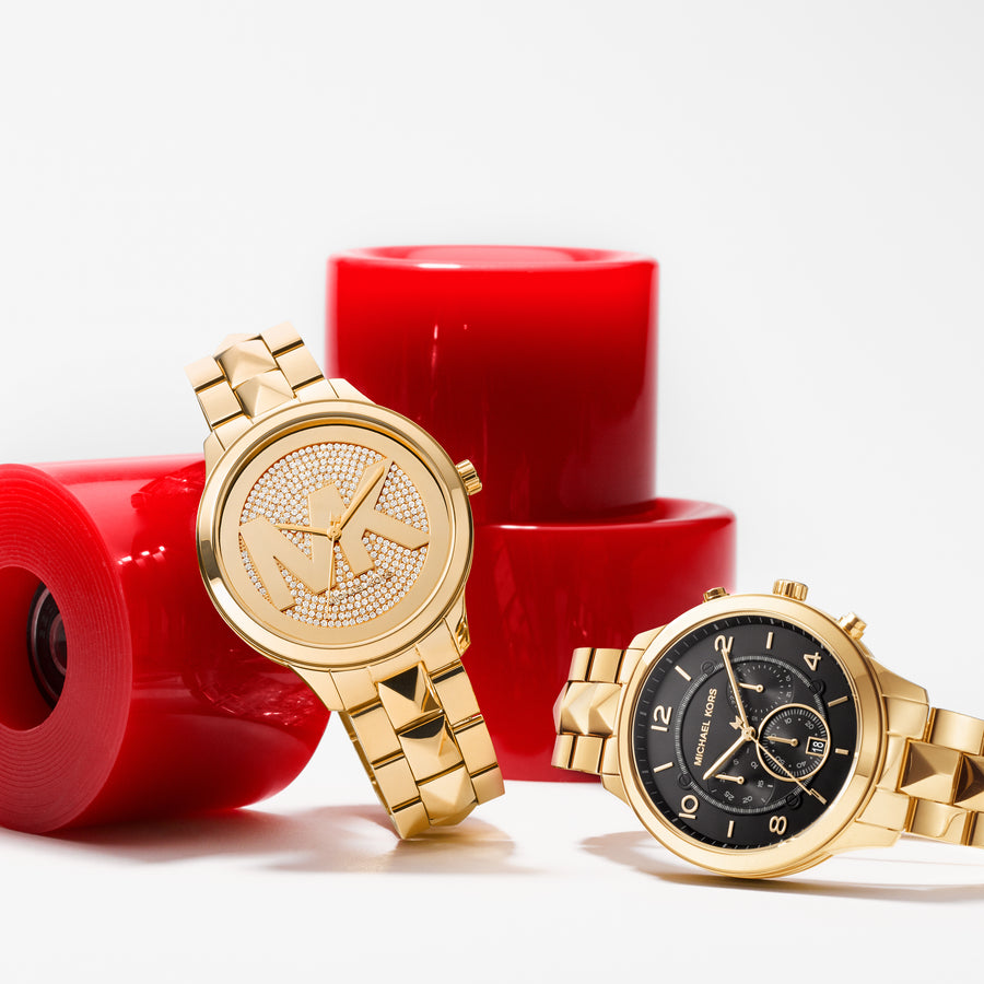 MK Montre Runway or à multifonctions