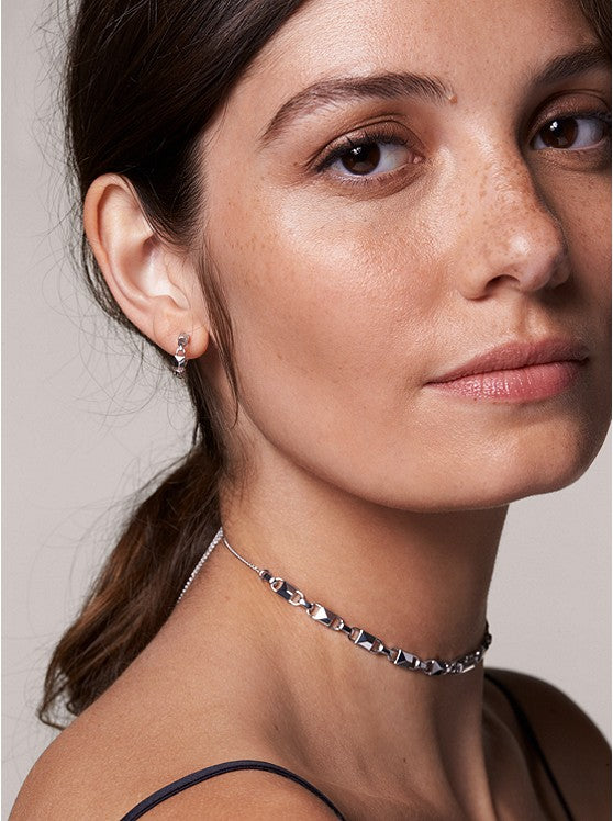 MK Collier ajustable signature à maillons intemporels