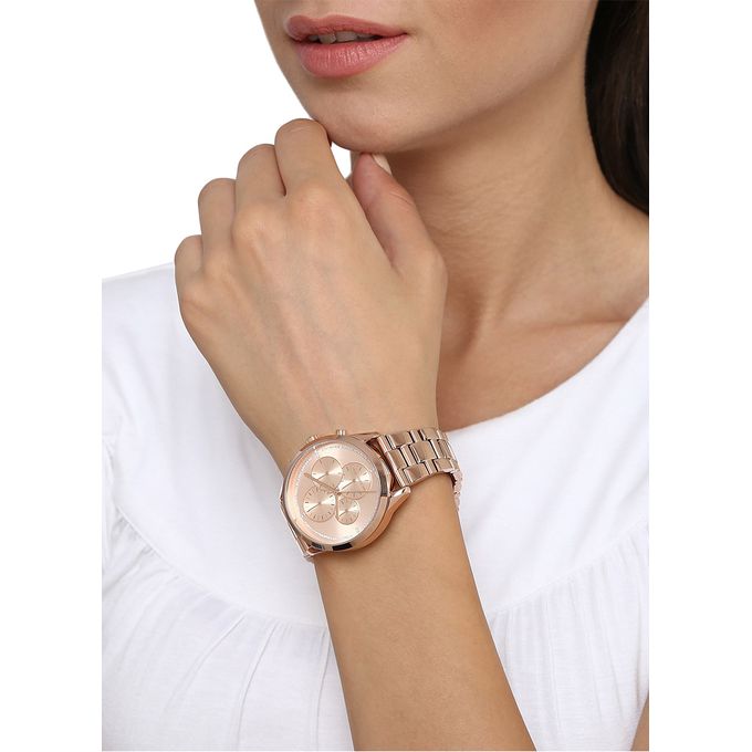 MK Montre Slater à multifonctions or rose