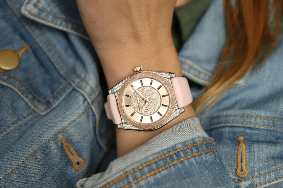 MK Montre Channing Silicone rose