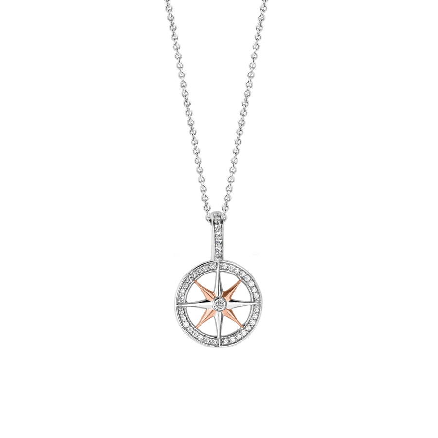 TI SENTO Collier petit- Rose des Vents