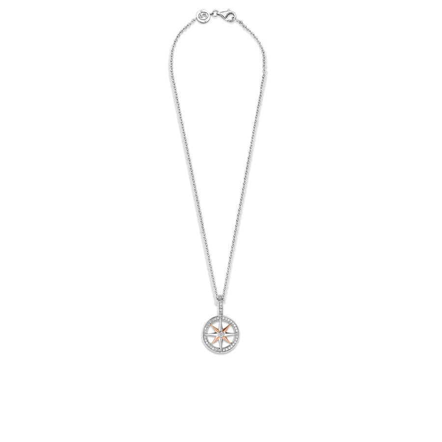 TI SENTO Collier petit- Rose des Vents