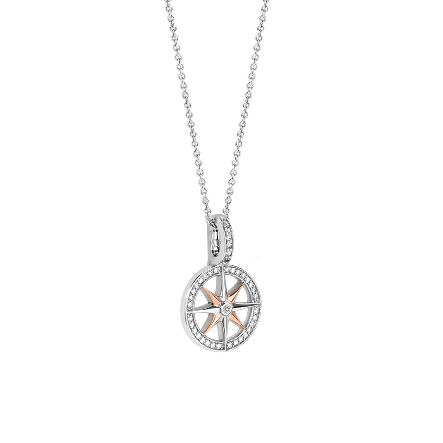 TI SENTO Collier petit- Rose des Vents