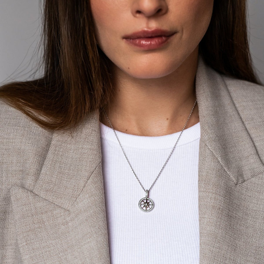 TI SENTO Collier petit- Rose des Vents