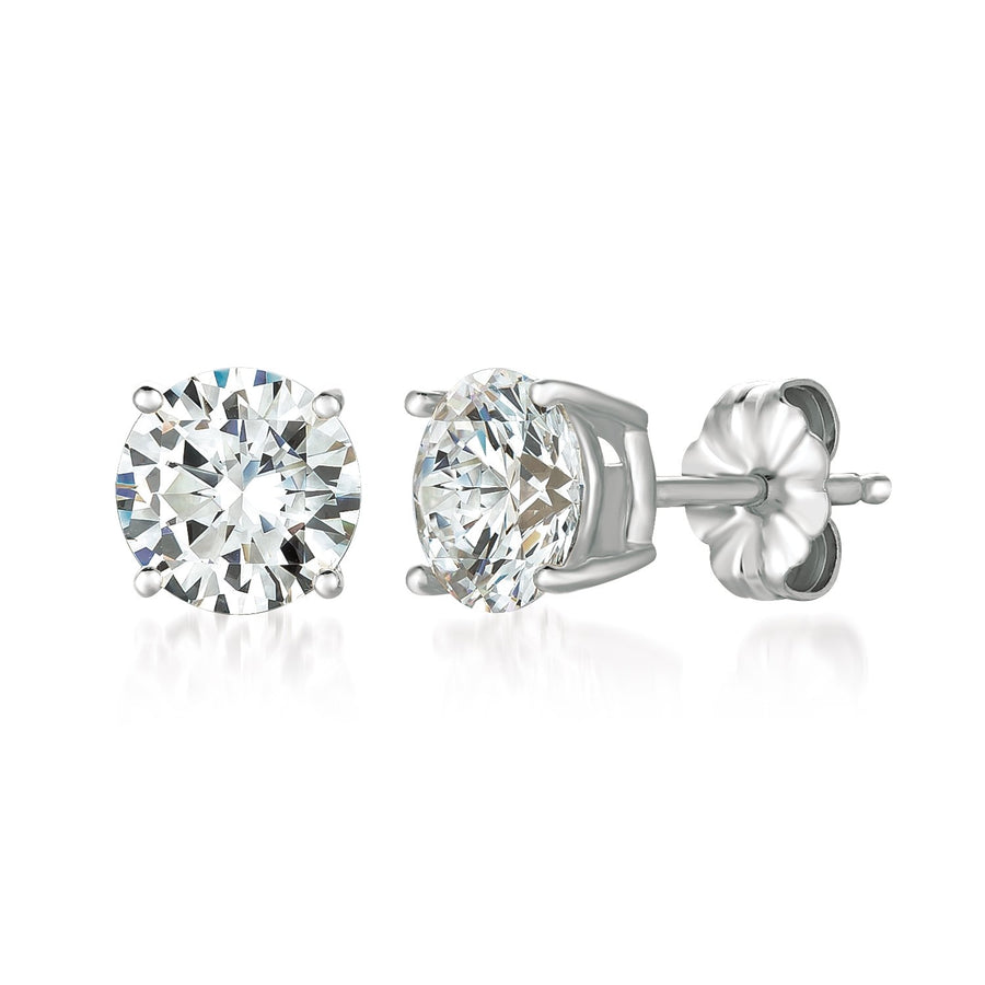 CRISLU Boucles d'oreilles argent Solitaire classique