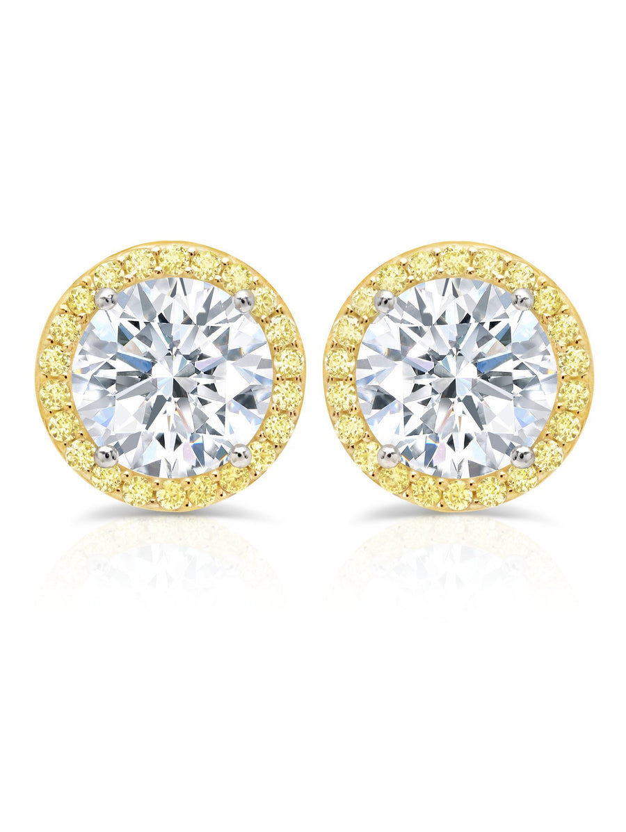 CRISLU Boucles d'oreilles halo Fiore