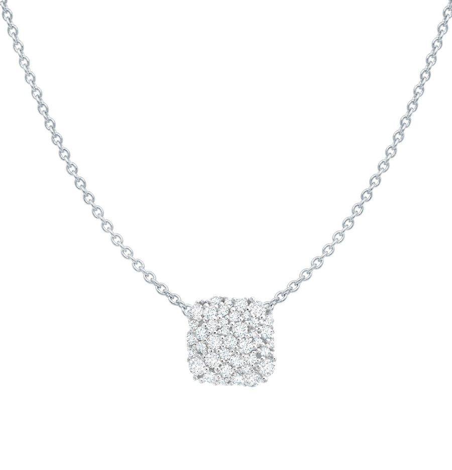 CRISLU Collier carré pavé cz