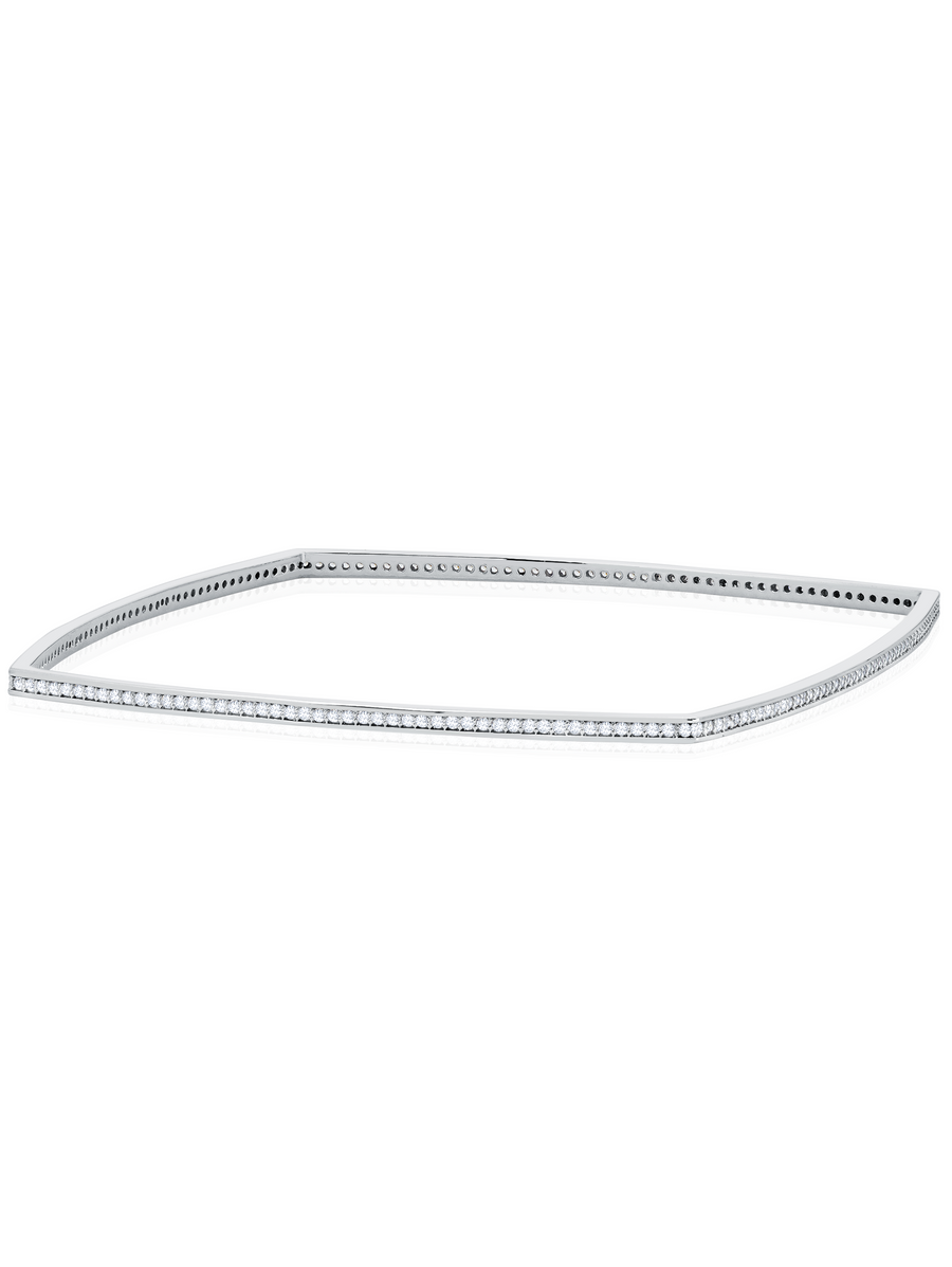CRISLU Bracelet rigide carré pavé