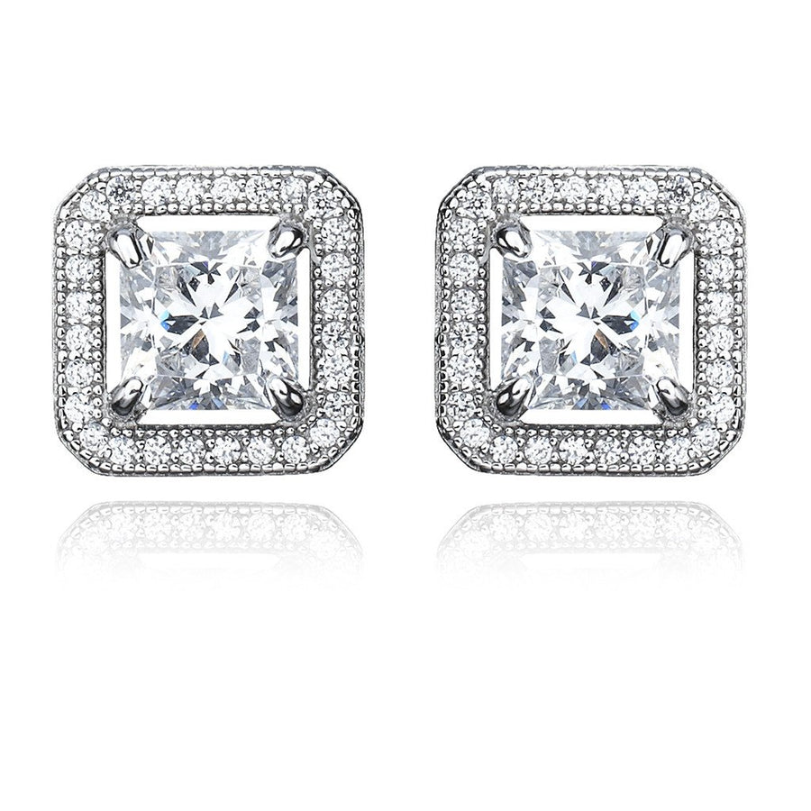 CRISLU Clous d'oreilles princesse halo
