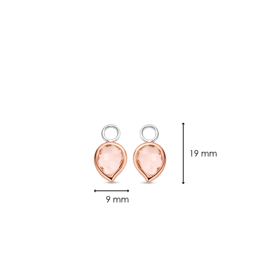 TI SENTO Breloques d'oreilles pétale rose