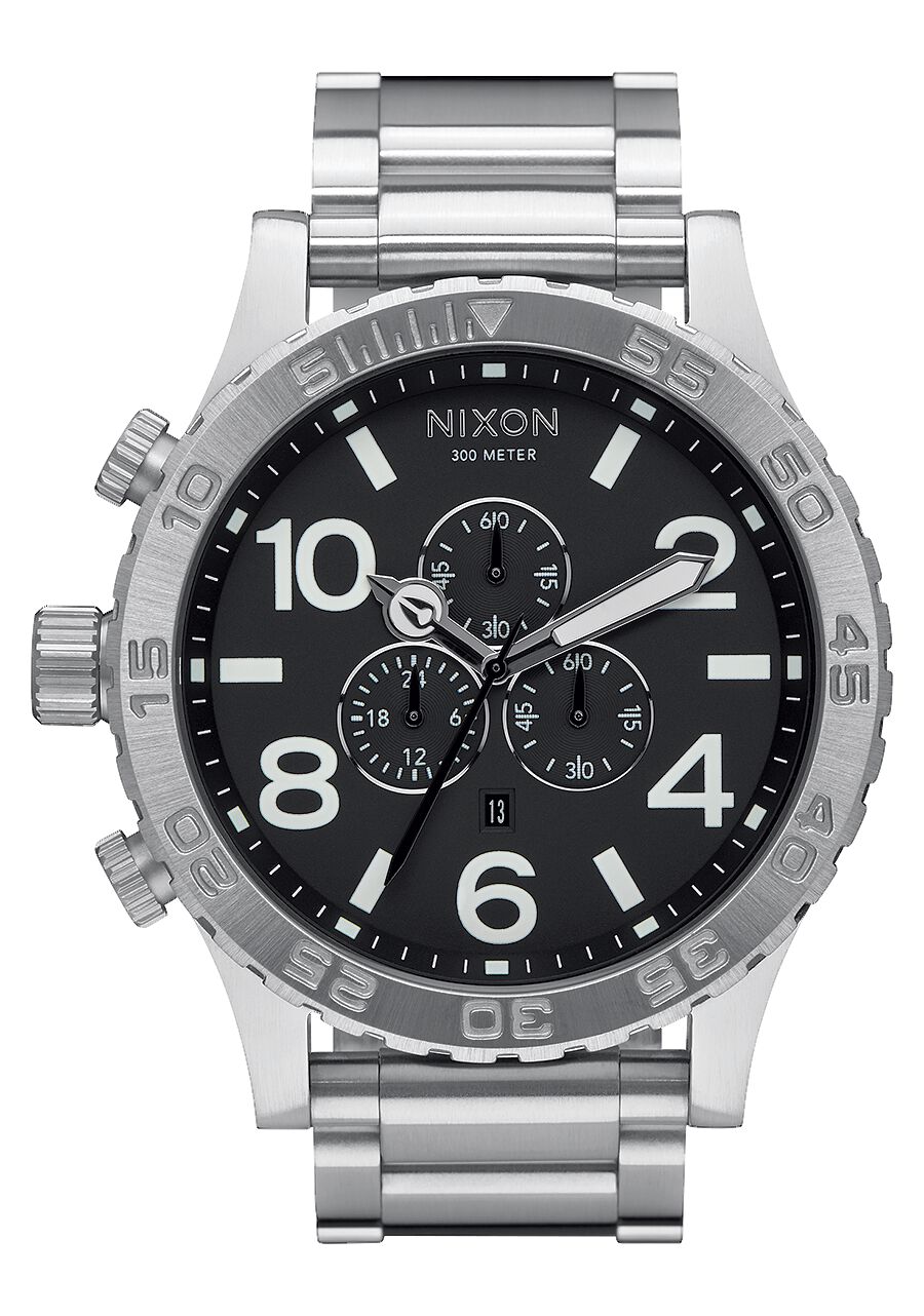 NIXON 51-30 Chrono Acier fond noir