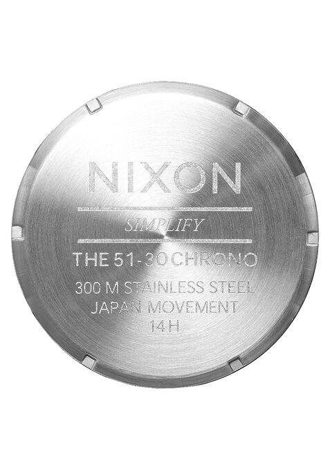 NIXON 51-30 Chrono Acier fond noir