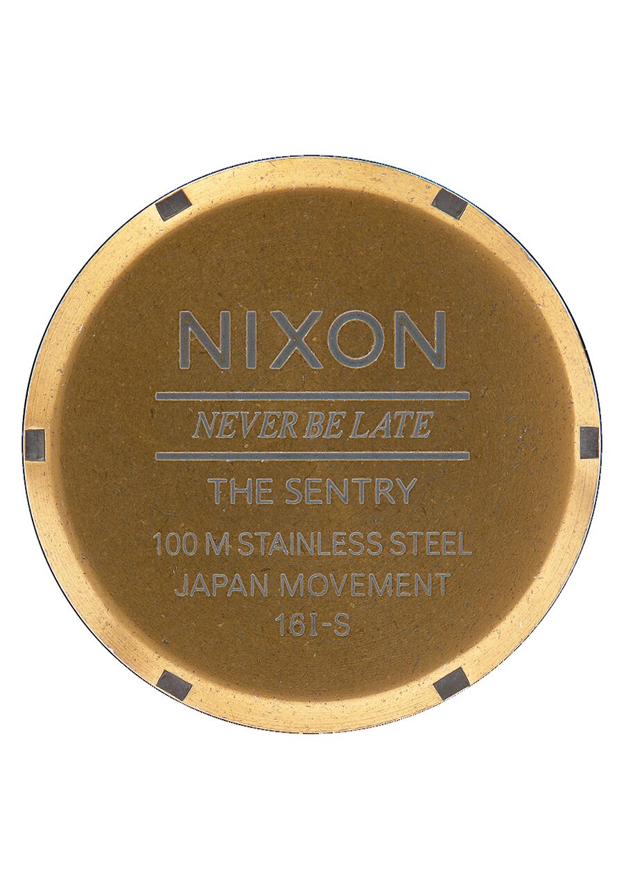 NIXON Sentry Cuir Brun/Brass 42mm