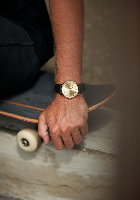 NIXON Porter Brass Cuir Brun