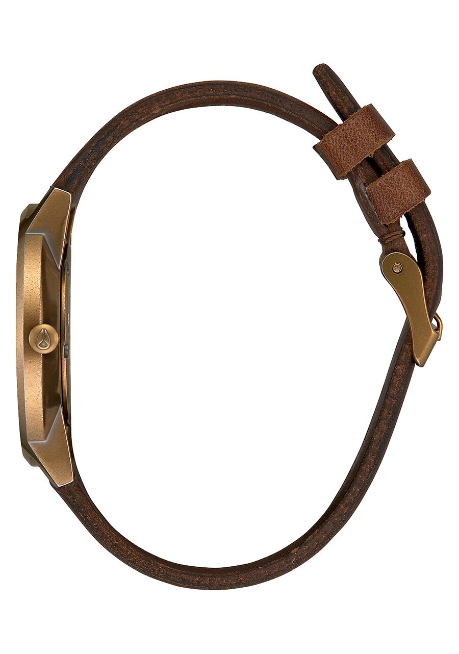 NIXON Porter Brass Cuir Brun