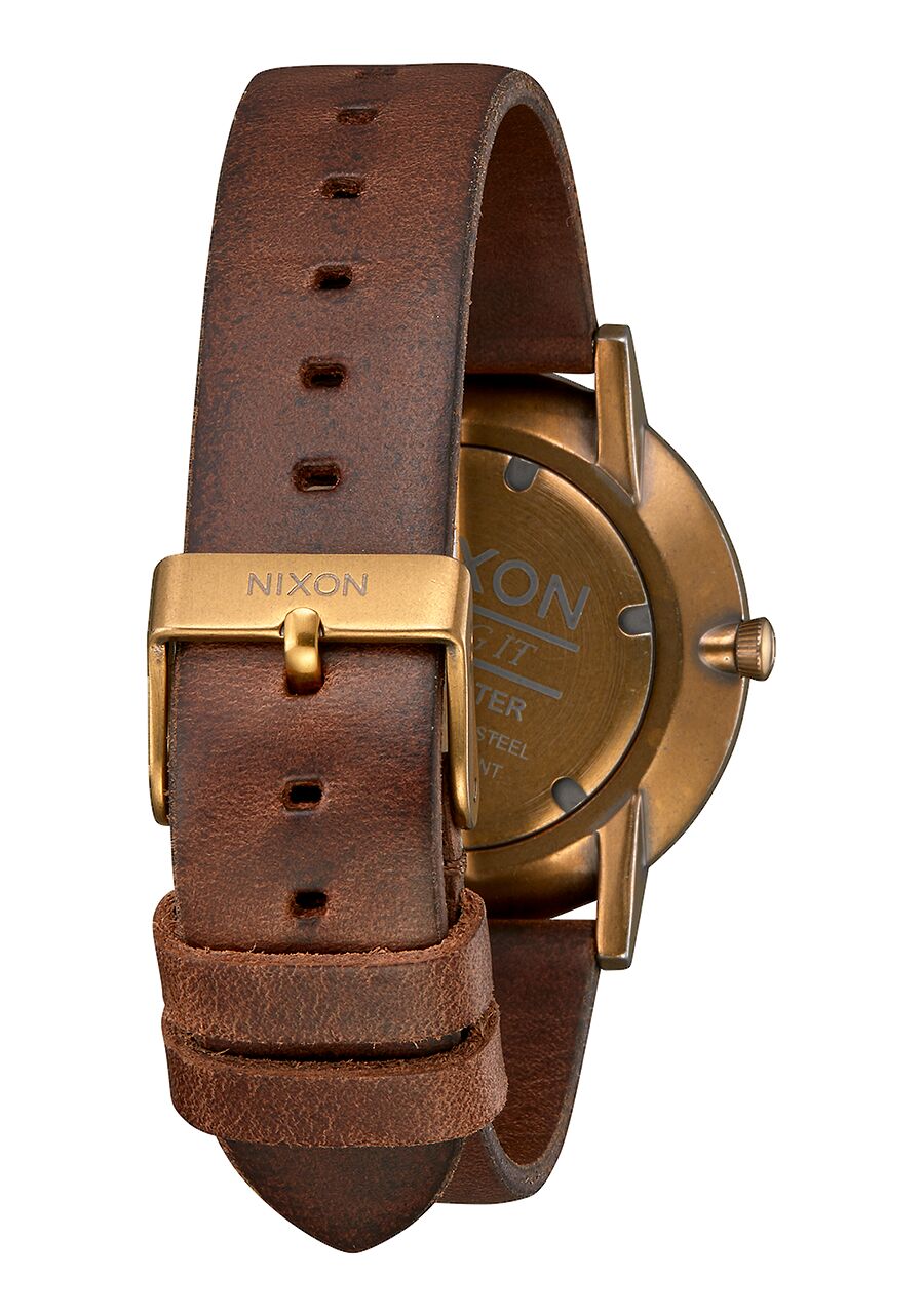 NIXON Porter Brass Cuir Brun