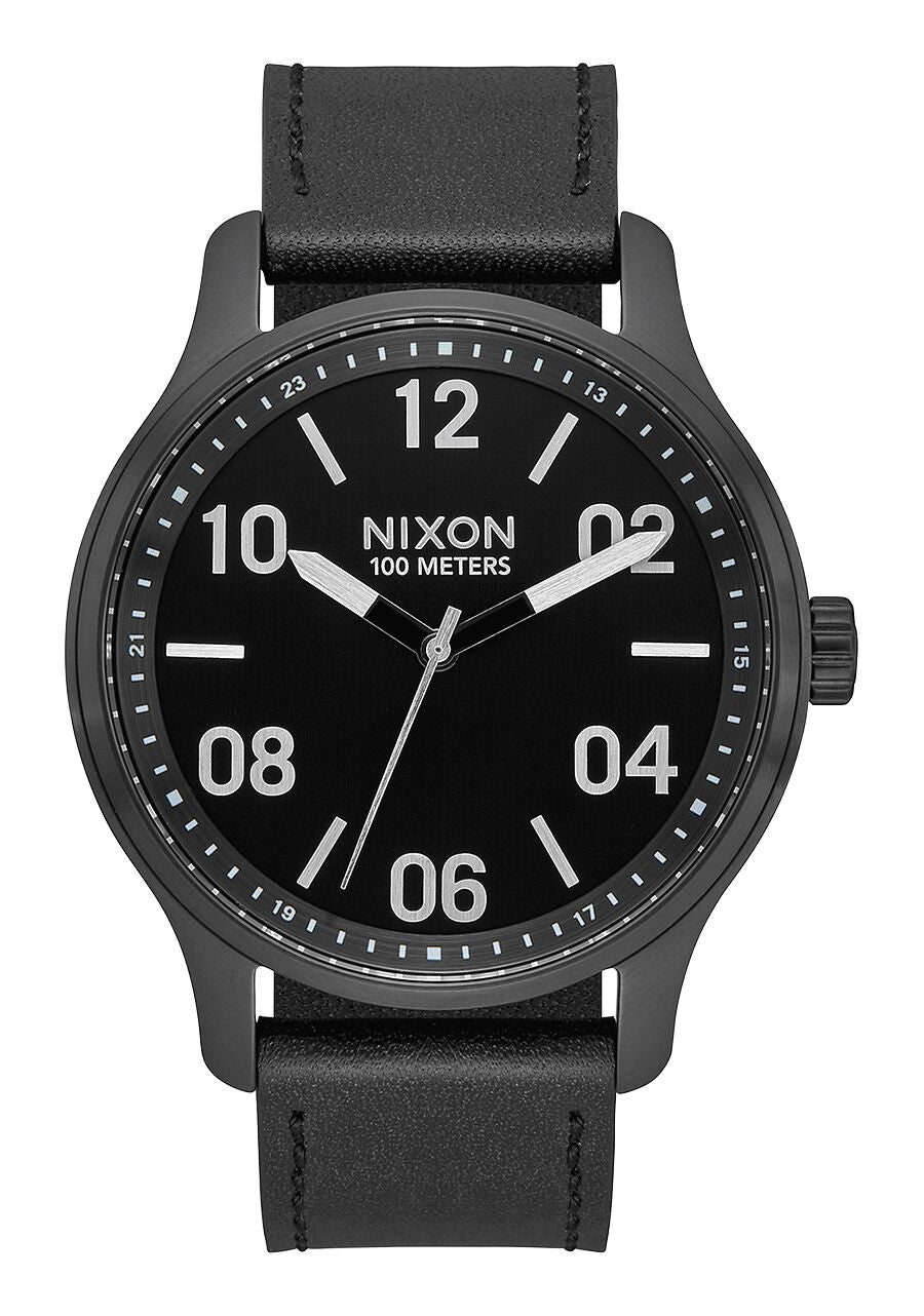 NXON Patrol Cuir Noir 42mm