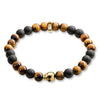 bracelet tête de mort marron