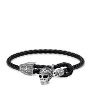 bracelet cuir tête de mort