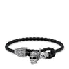 bracelet cuir tête de mort