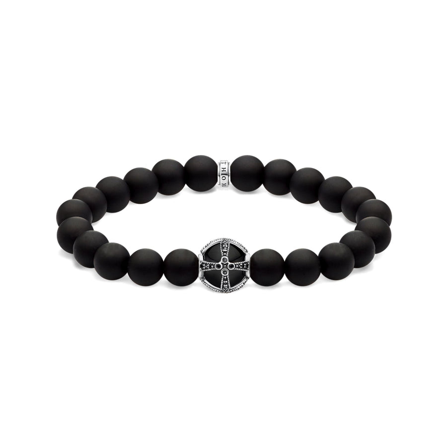 Bracelet croix noir