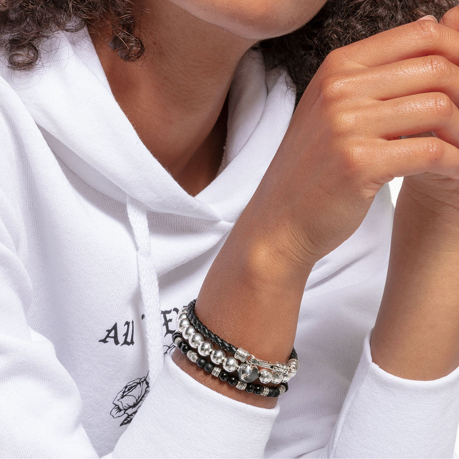 Bracelet cuir mousqueton