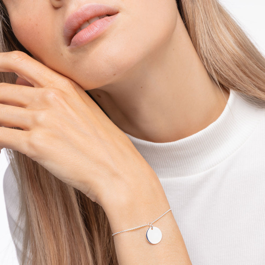 Bracelet médaille argent